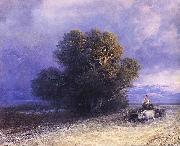 Ivan Aivazovsky Ox Cart Crossing a Flooded Plain oil painting reproduction